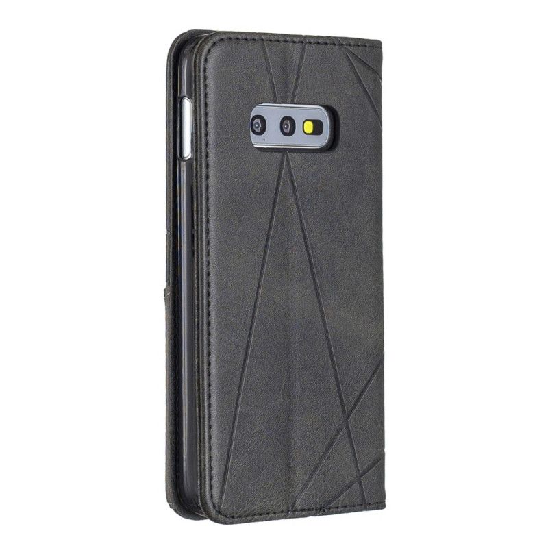 Læder Cover Samsung Galaxy S10e Sort Kunstnerstil