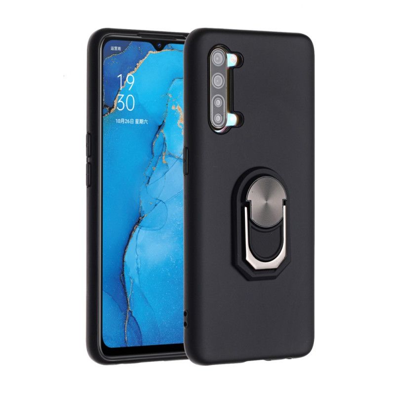 Cover Oppo Find X2 Lite Sort Metalliseret Ringstøtte