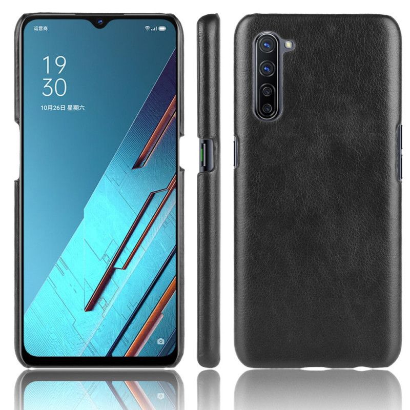 Cover Oppo Find X2 Lite Sort Mobilcover Ydeevne Lychee Læder Effekt