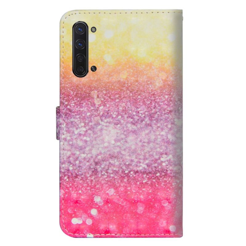 Flip Cover Læder Oppo Find X2 Lite Magenta Glitter Beskyttelse