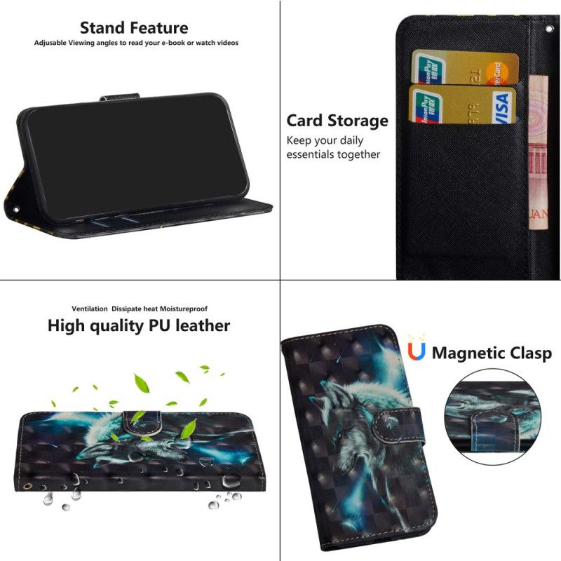 Flip Cover Oppo Find X2 Lite Mobilcover Majestætisk Ulv