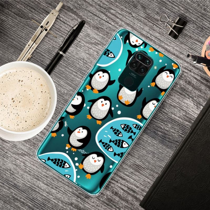 Cover for Xiaomi Redmi Note 9 Pingviner Og Fisk