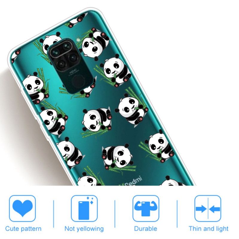 Cover for Xiaomi Redmi Note 9 Små Pandaer