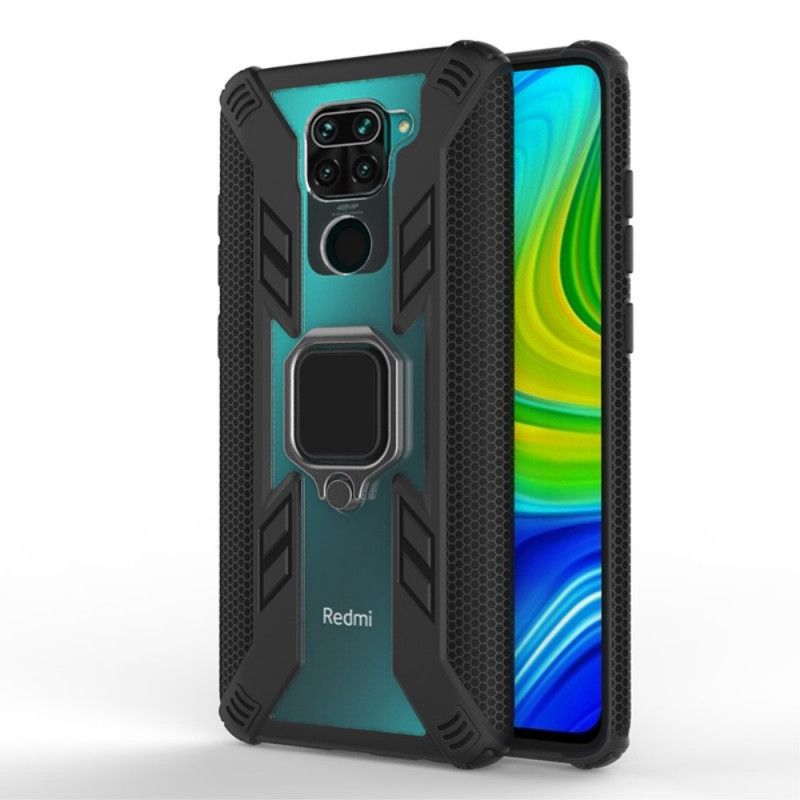 Cover for Xiaomi Redmi Note 9 Sort Kriger Med Ring