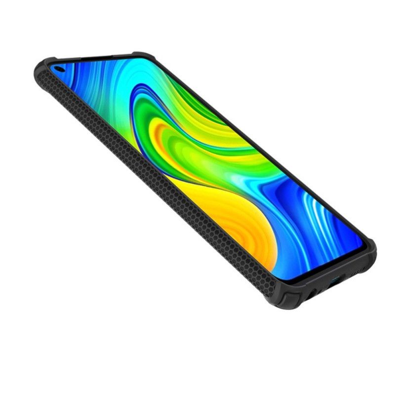 Cover for Xiaomi Redmi Note 9 Sort Kriger Med Ring