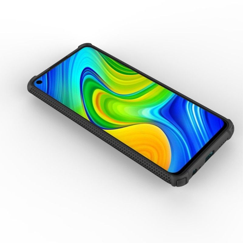 Cover for Xiaomi Redmi Note 9 Sort Kriger Med Ring