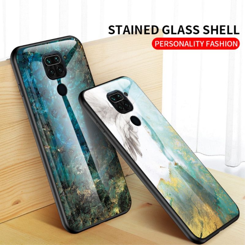 Cover for Xiaomi Redmi Note 9 Sort Premiumfarver Hærdet Glas