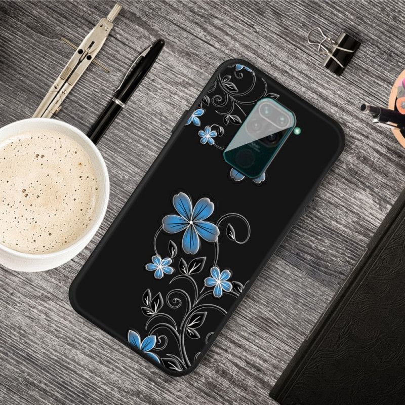 Cover Xiaomi Redmi Note 9 Blå Blomster