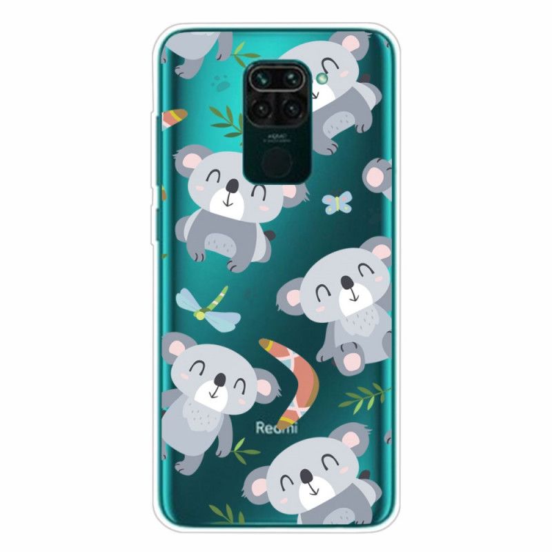 Cover Xiaomi Redmi Note 9 Små Grå Pandaer Original