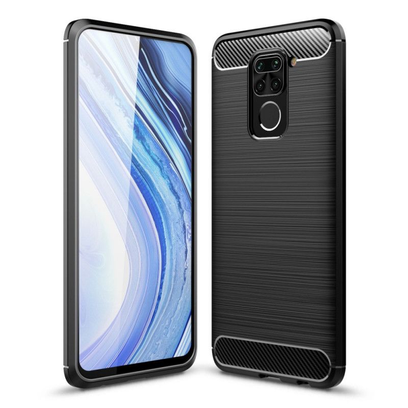 Cover Xiaomi Redmi Note 9 Sort Børstet Kulfiber