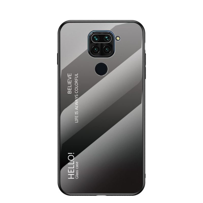 Cover Xiaomi Redmi Note 9 Sort Hej Hærdet Glas