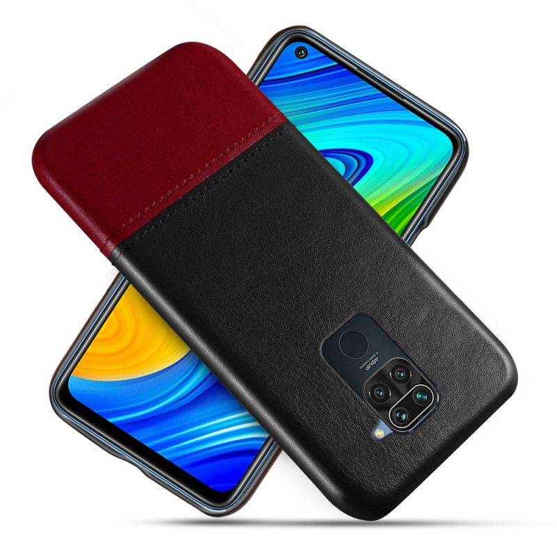 Cover Xiaomi Redmi Note 9 Sort Ksq Tofarvet Lædereffekt