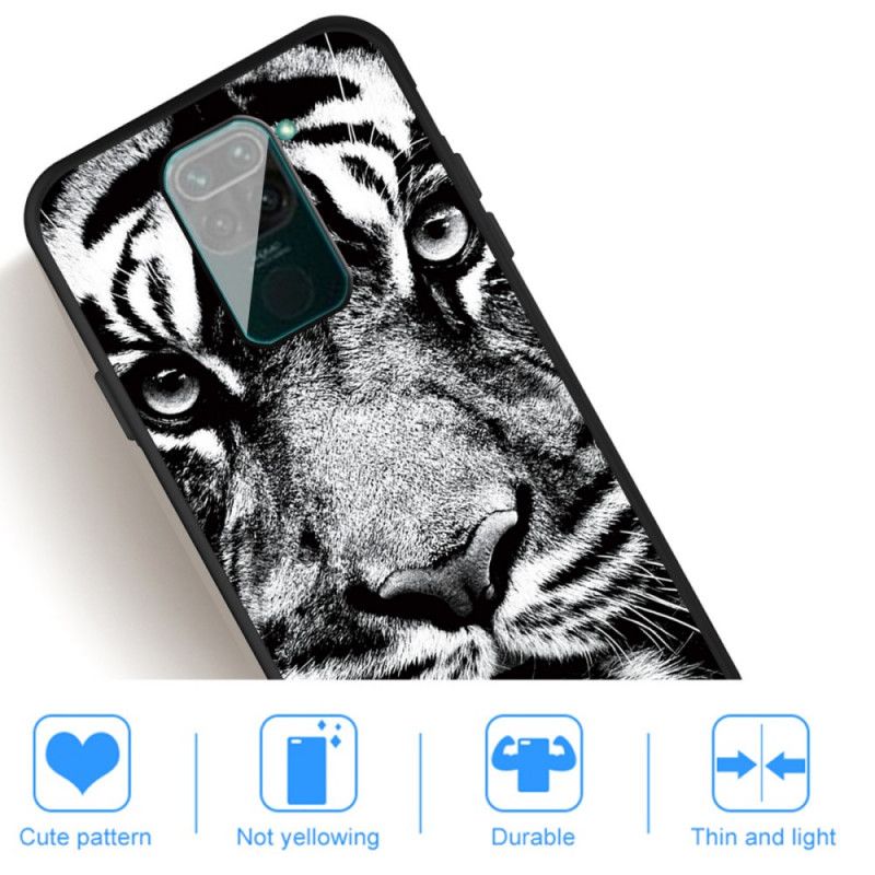 Cover Xiaomi Redmi Note 9 Sort Og Hvid Tiger