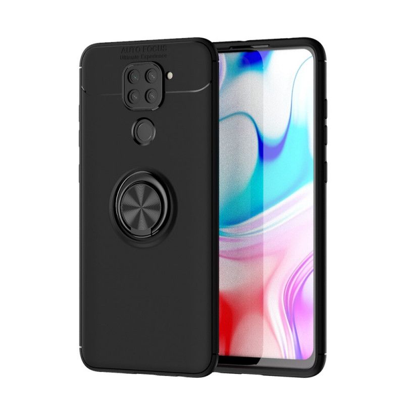 Cover Xiaomi Redmi Note 9 Sort Roterende Ring