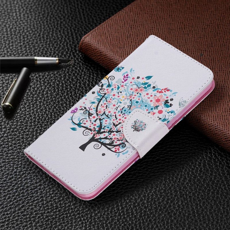 Flip Cover Xiaomi Redmi Note 9 Blomstret Træ