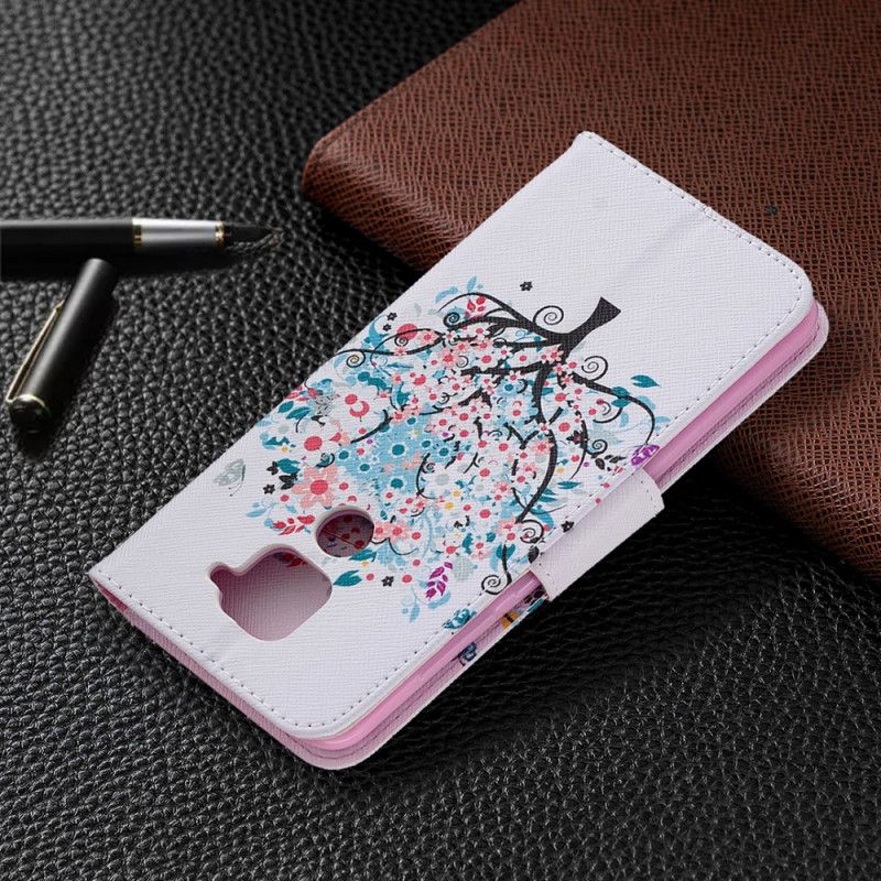 Flip Cover Xiaomi Redmi Note 9 Blomstret Træ