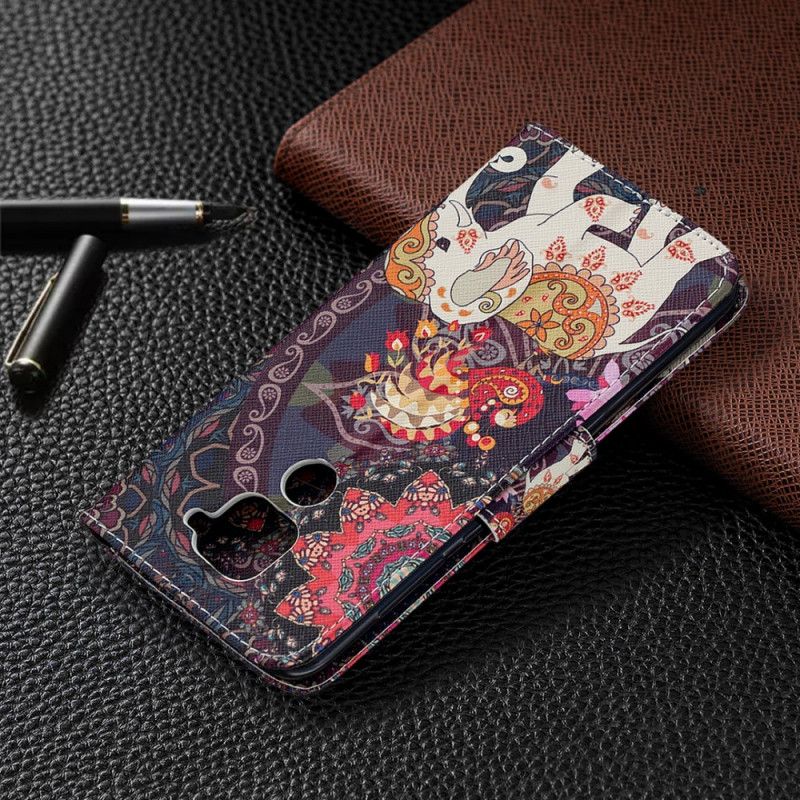 Flip Cover Xiaomi Redmi Note 9 Indiske Elefanter