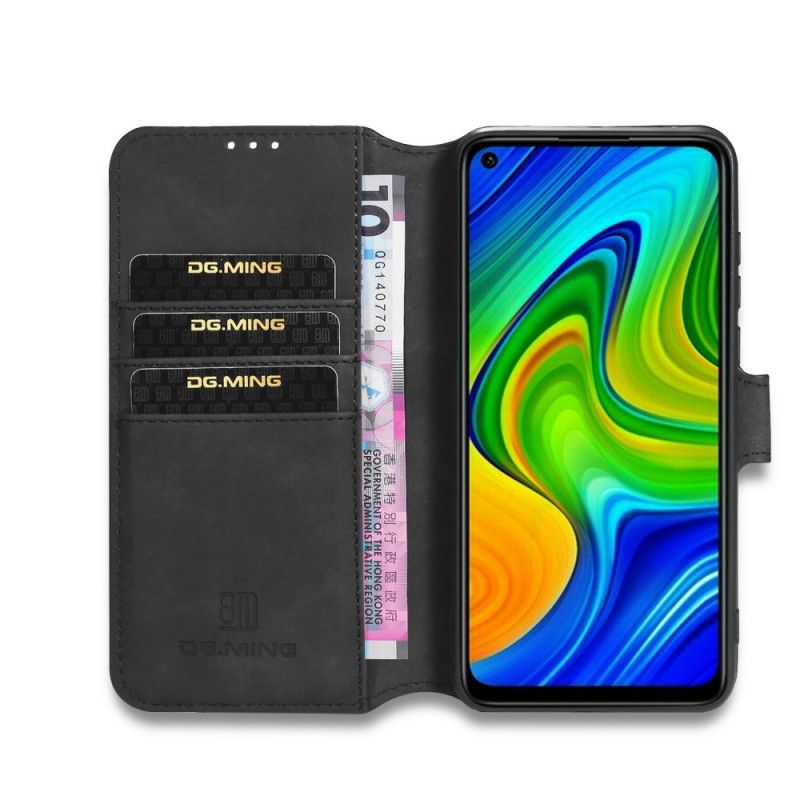 Flip Cover Xiaomi Redmi Note 9 Sort Retro Dg.Ming