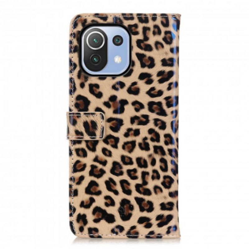 Flip Cover Til Xiaomi Mi 11 Lite 5g Ne / Mi 11 Lite 4g / 5g Leopard