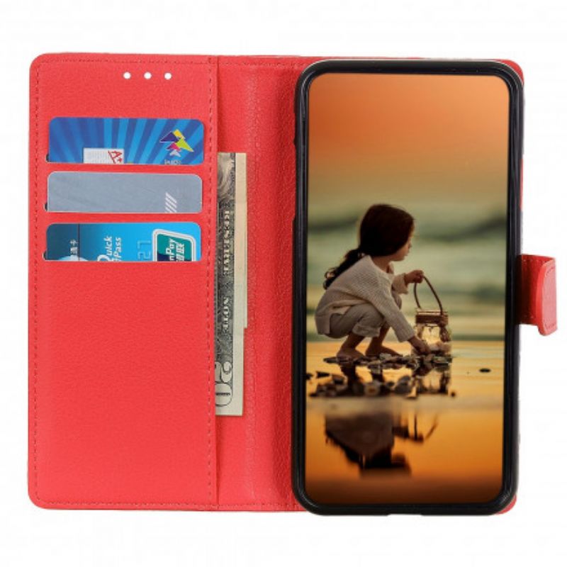 Flip Cover Til Xiaomi Mi 11 Lite 5g Ne / Mi 11 Lite 4g / 5g Traditionelt Litchi Imiteret Læder