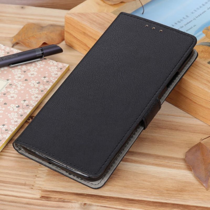 Flip Cover Xiaomi Mi 11 Lite 5g Ne / Mi 11 Lite 4g / 5g Enkel Skinnende Lædereffekt