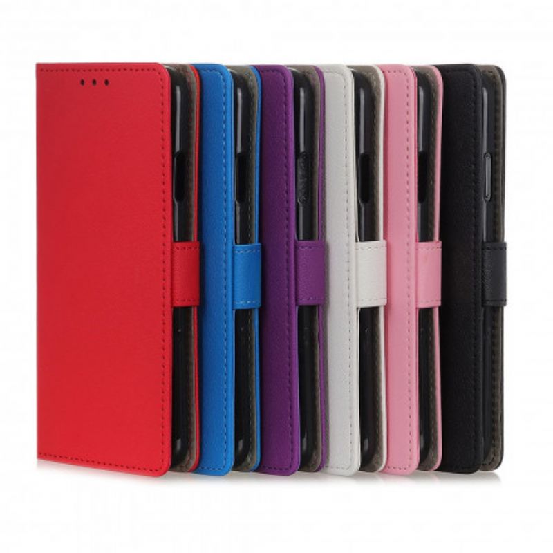 Flip Cover Xiaomi Mi 11 Lite 5g Ne / Mi 11 Lite 4g / 5g Enkel Skinnende Lædereffekt