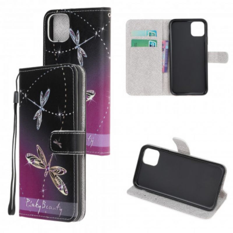 Læder Cover Xiaomi Mi 11 Lite 5g Ne / Mi 11 Lite 4g / 5g Dragonflies