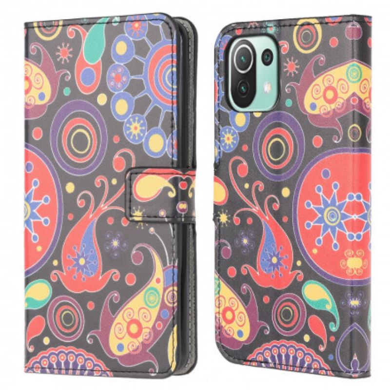 Læder Cover Xiaomi Mi 11 Lite 5g Ne / Mi 11 Lite 4g / 5g Telefon Etui Design Galaxy