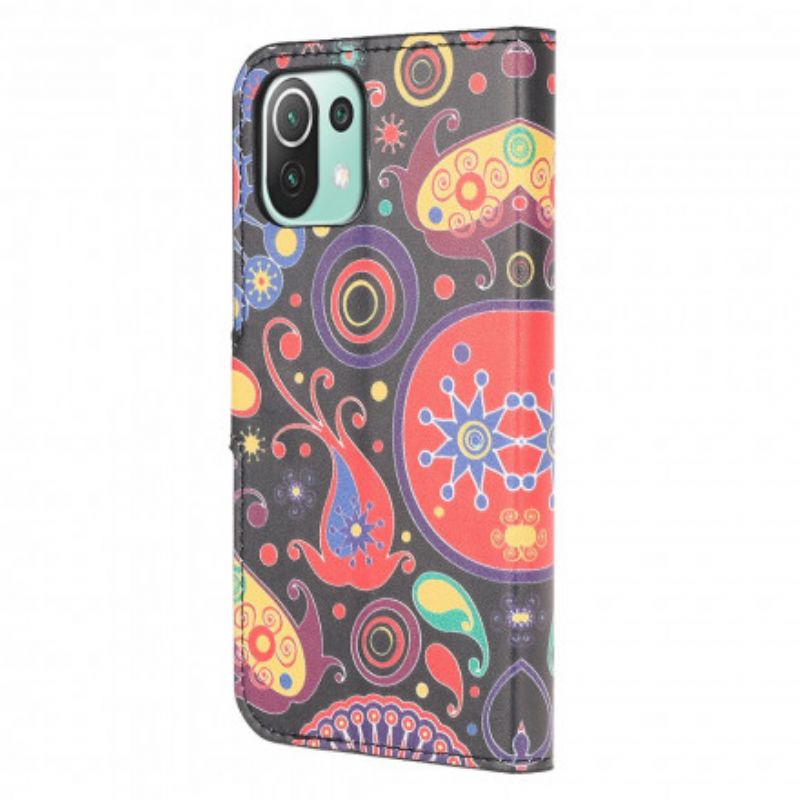 Læder Cover Xiaomi Mi 11 Lite 5g Ne / Mi 11 Lite 4g / 5g Telefon Etui Design Galaxy