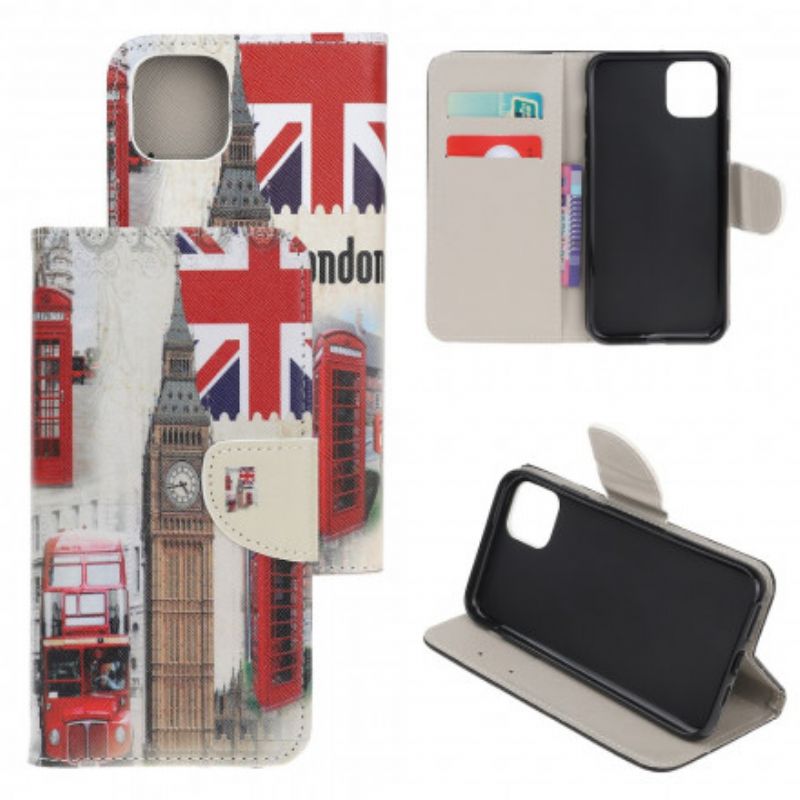 Læder Cover Xiaomi Mi 11 Lite 5g Ne / Mi 11 Lite 4g / 5g Telefon Etui London Life