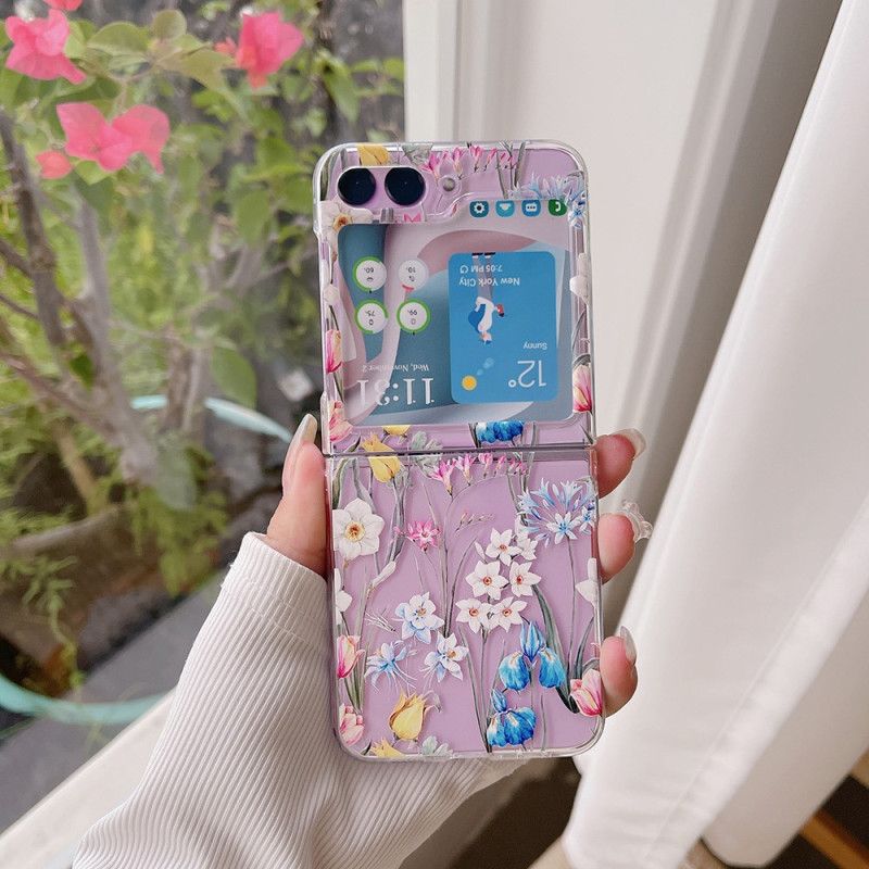 Cover Samsung Galaxy Z Flip 5 Gennemsigtige Fleuretter