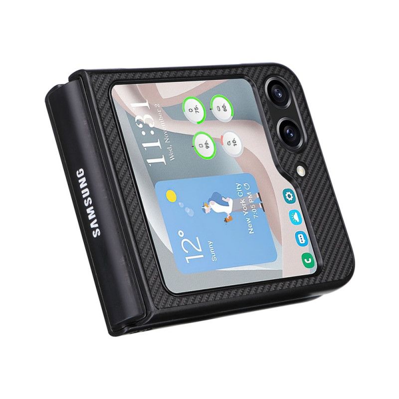 Cover Samsung Galaxy Z Flip 5 Telefon Etui Klassisk Kulfiber