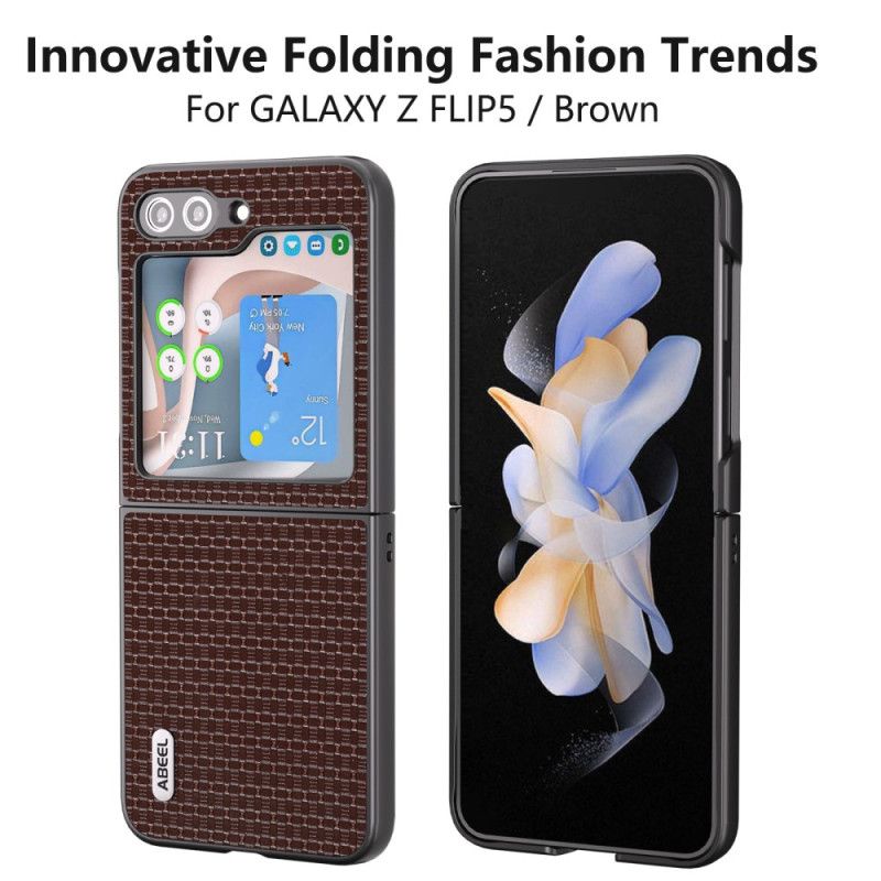 Cover Til Samsung Galaxy Z Flip 5 Ægte Abeel Læder