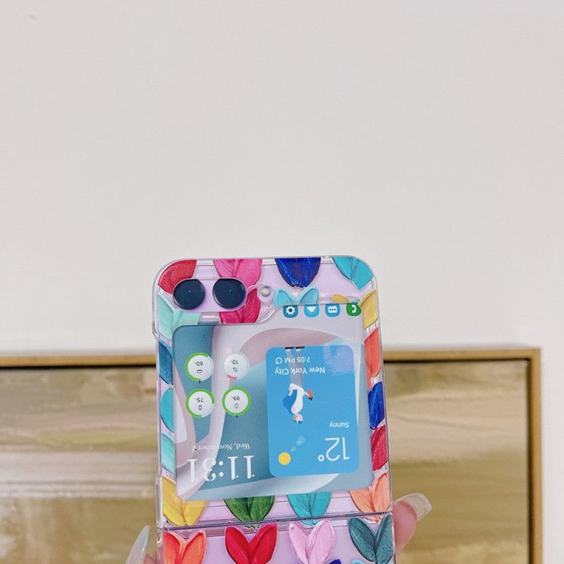 Cover Til Samsung Galaxy Z Flip 5 Gennemsigtige Hjerter