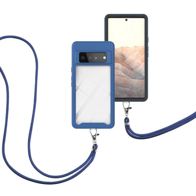 Cover Google Pixel 6 Pro Hybrid Med Ledning Og Farvet Omrids