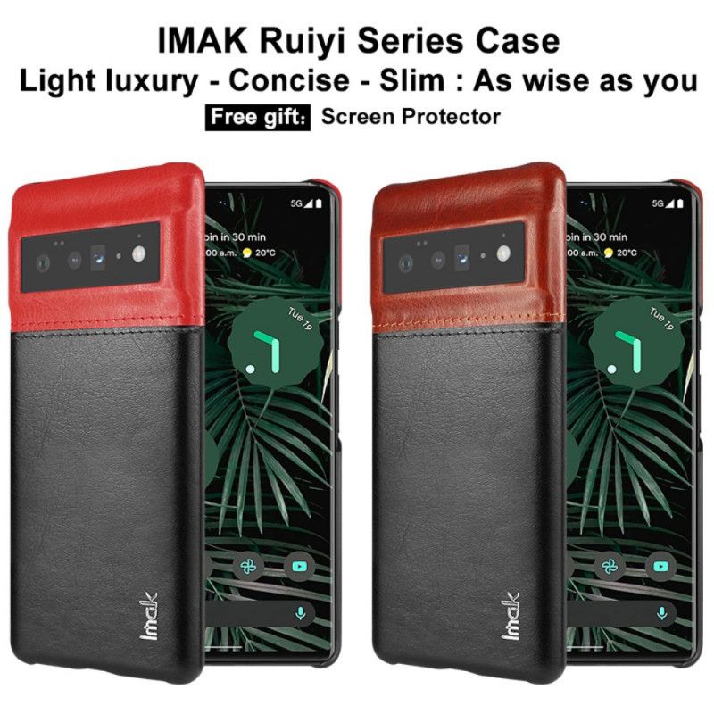 Cover Google Pixel 6 Pro Imak Ruiyi Series Lædereffekt