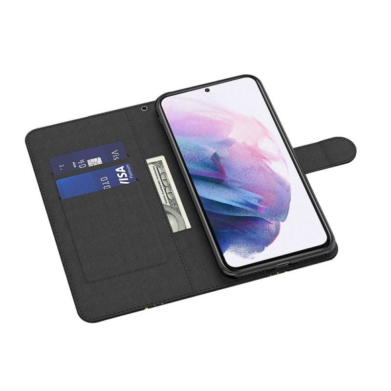 Flip Cover Google Pixel 6 Pro Gule Sommerfugle