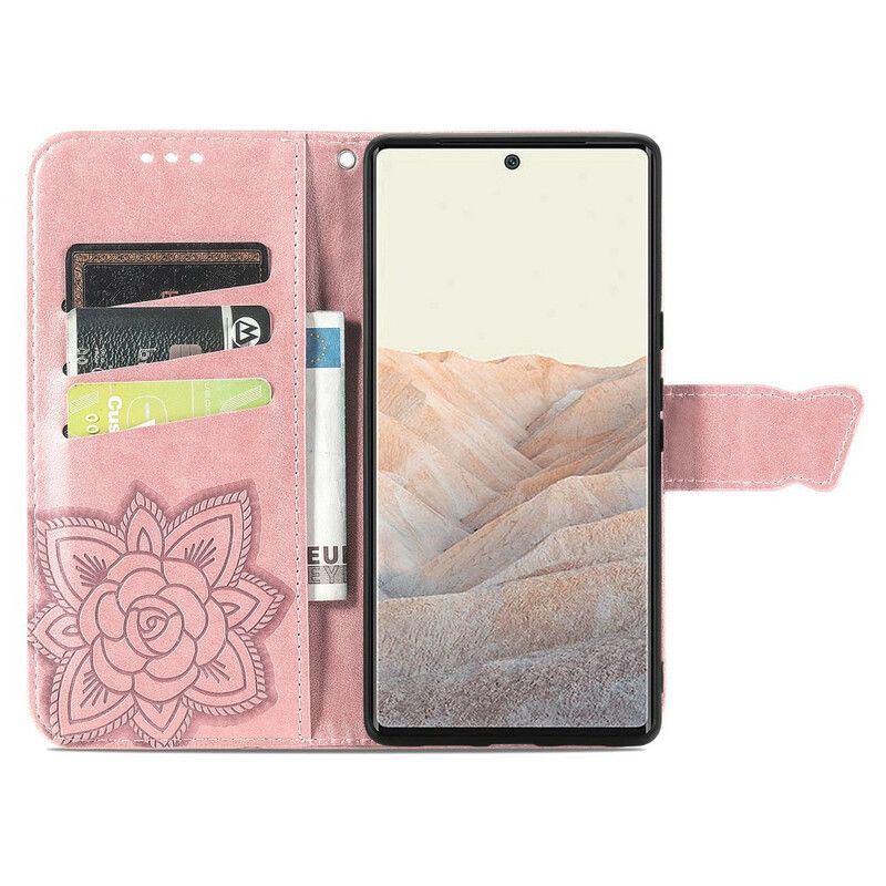 Flip Cover Google Pixel 6 Pro Halve Sommerfugle