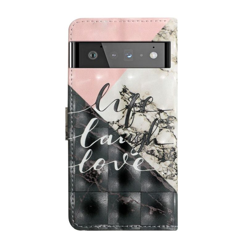 Flip Cover Google Pixel 6 Pro Life Laugh Love