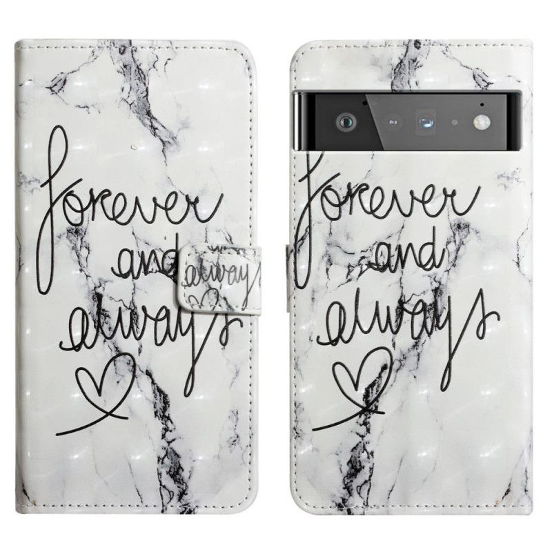 Flip Cover Google Pixel 6 Pro Marble Forever & Always