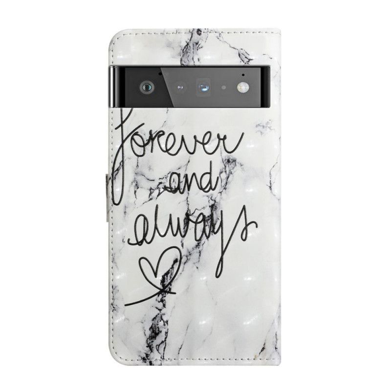 Flip Cover Google Pixel 6 Pro Marble Forever & Always