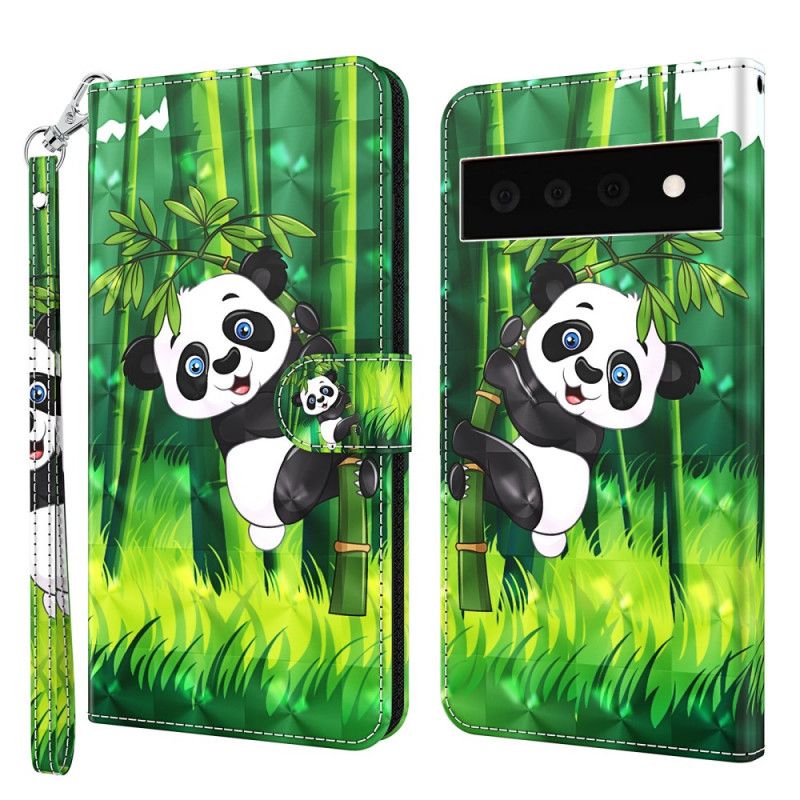 Flip Cover Google Pixel 6 Pro Panda Og Bambus