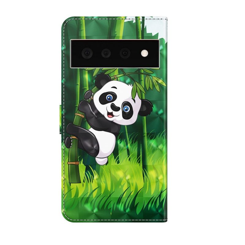 Flip Cover Google Pixel 6 Pro Panda Og Bambus