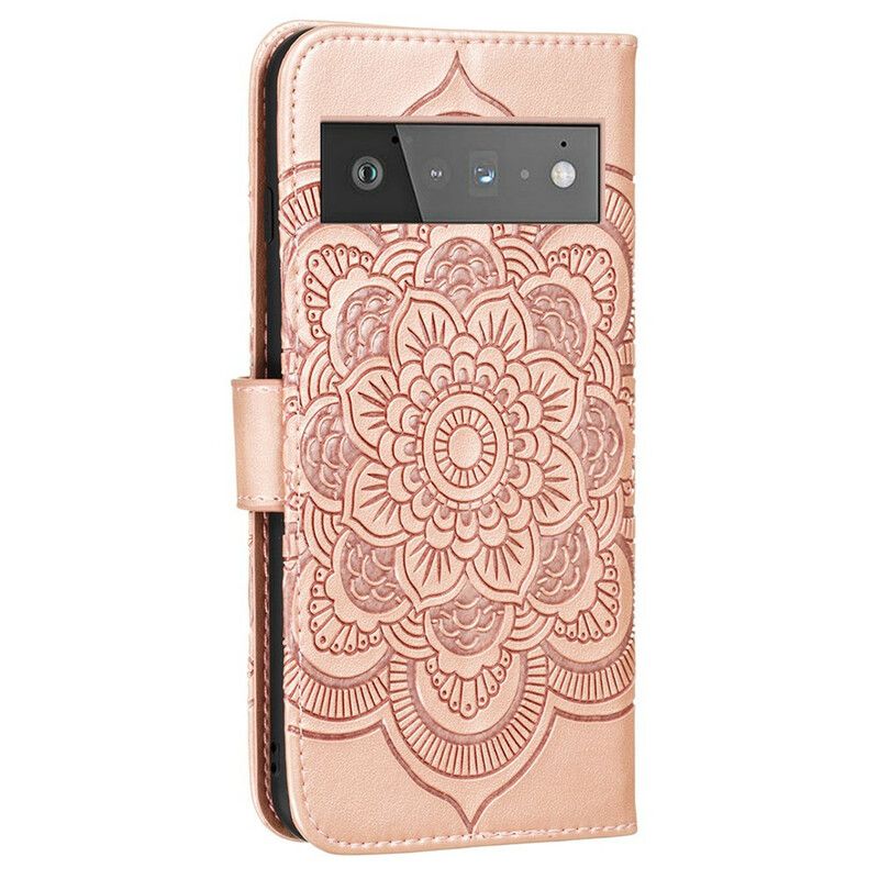 Læder Cover Google Pixel 6 Pro Telefon Etui Fuld Mandala