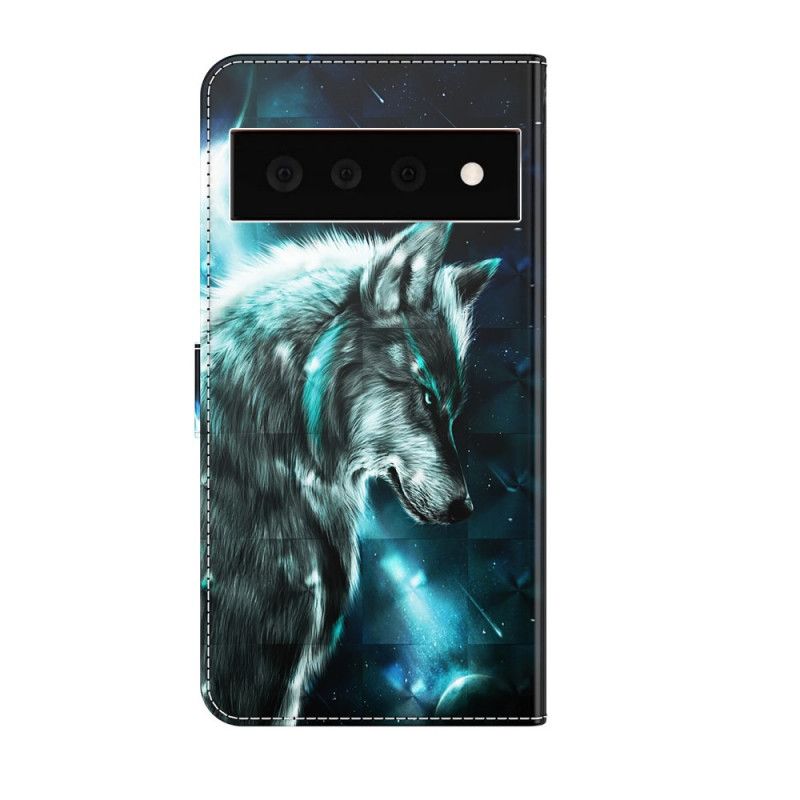 Læder Cover Google Pixel 6 Pro Telefon Etui Majestic Wolf