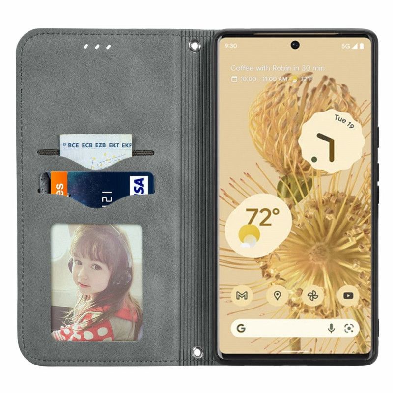 Læder Cover Google Pixel 6 Pro Telefon Etui Skin-touch Vintage Design