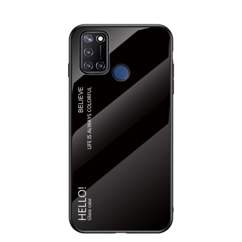 Cover Realme 7i Sort Hej Hærdet Glas