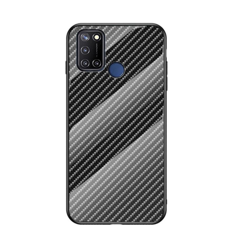 Cover Realme 7i Sort Kulfiber Hærdet Glas