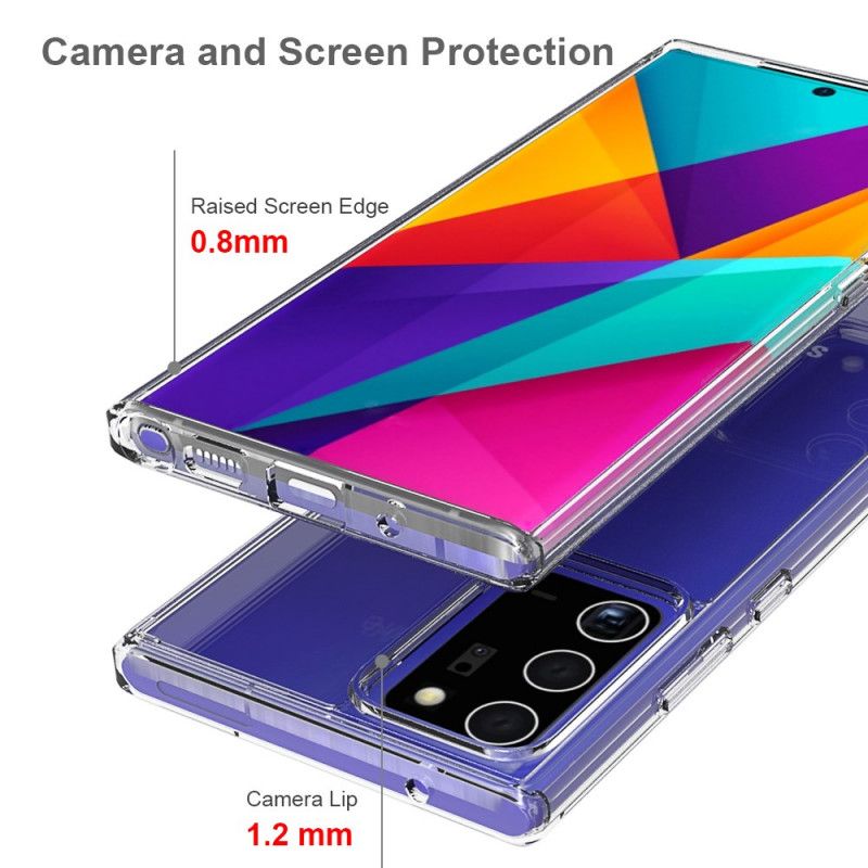 Cover for Samsung Galaxy Note 20 Ultra Sort Akrylfarvede Kanter