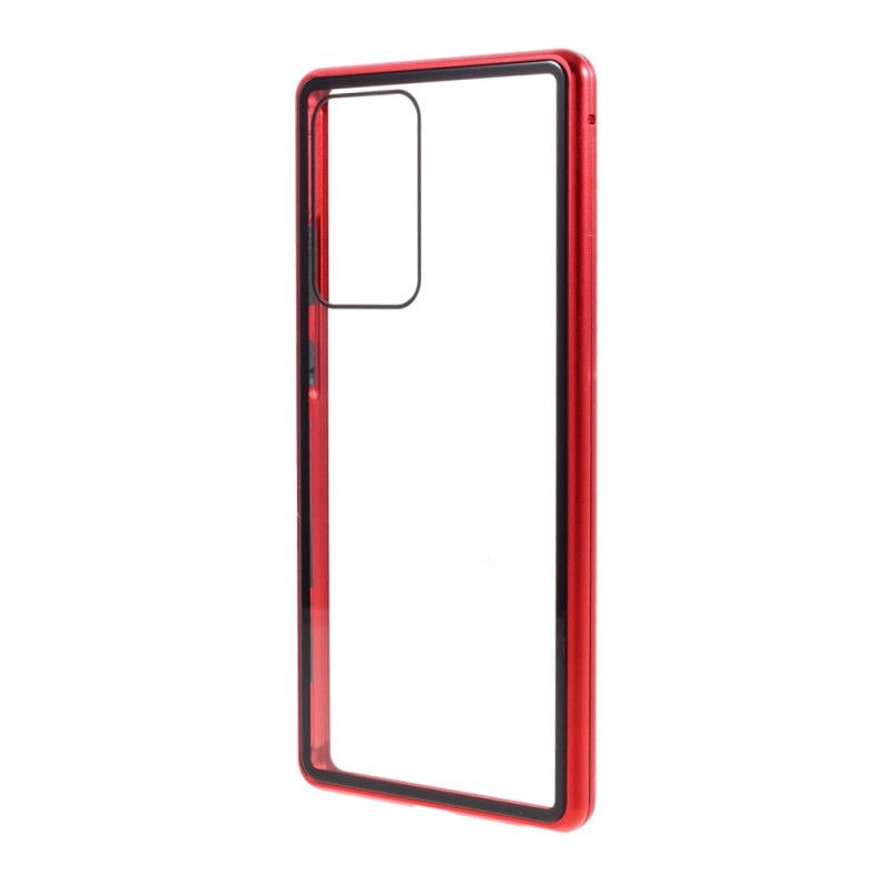 Cover for Samsung Galaxy Note 20 Ultra Sort Hærdet Glas Bagside Og Kanter